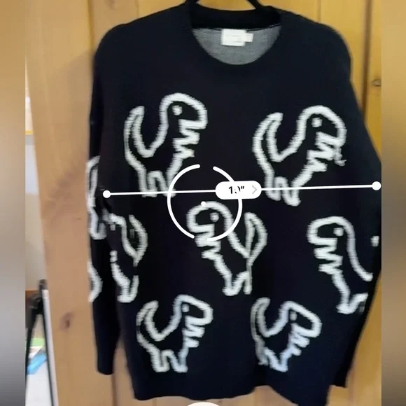 Dreamers by Debut — 3D TRex Sweater — Size M/L — NWOT - Picture 3 of 7